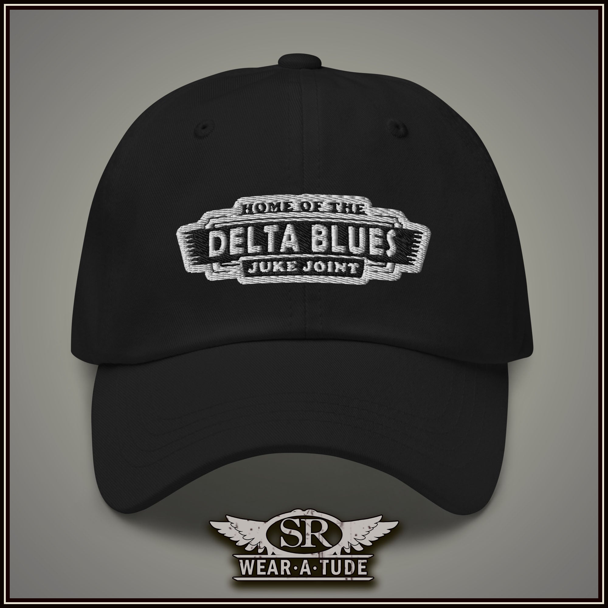 Delta-Blues-Juke-Joint-black-harmonica-baseball-hat-SR-WearAtude-by-SibBling-Rivalry