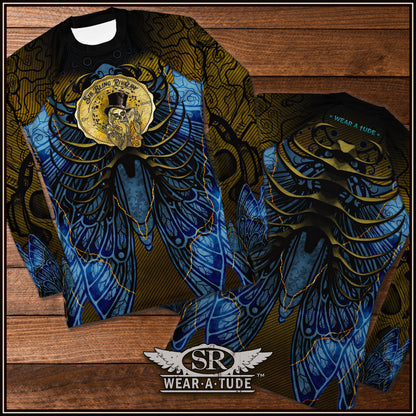 Our&amp;nbsp; Midnight Voodoo rashguard features a captivating design. The chest has our iconic Voodoo harmonica woman, symbolizing strength and empowerment. The deep black, blue, and gold designs intricately embellished on the arms and body add a touch of sophistication and flair, making a bold statement both on and off the stage. Constructed from a high-performance smooth fabric blend, this rashguard offers a luxurious feel against your skin, allowing for unrestricted movement during your activities. 