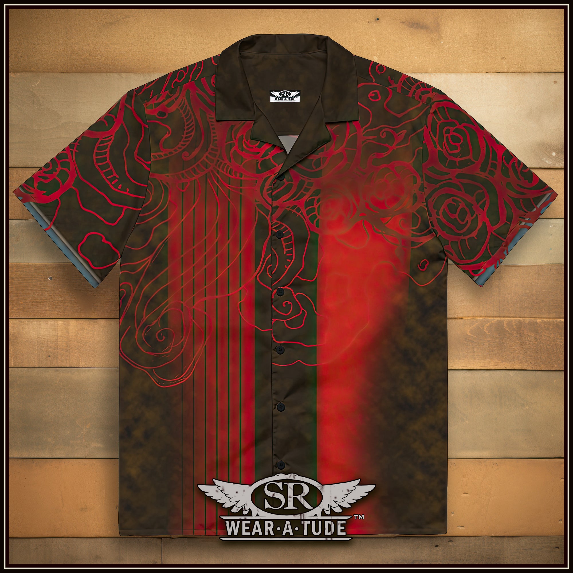 Red Roll Unisex button shirt - SIB.BLING RIVALRY