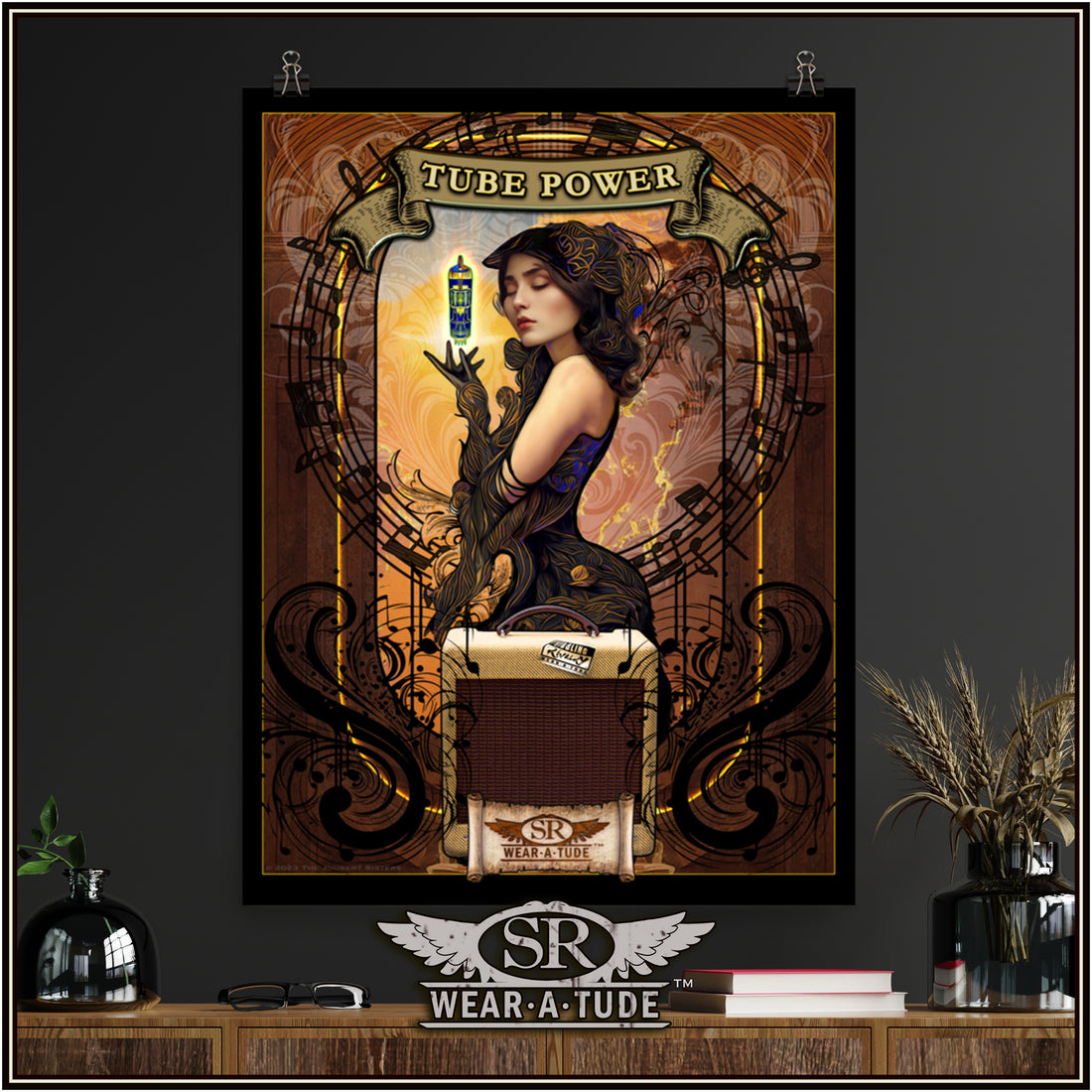 Looking for a vintage style of old-world art? Sib.Bling Rivalry Design has created that look just for you. A brushed metal look with an Art Nouveau style for your home adds class to your environment. This high-resolution image featuring a skull with tentacles trimmed with intricate marble pillars will look epic on any wall.&lt;br&gt;Our museum-quality posters are made on thick matte paper. Add a wonderful accent to your room and office with these quality posters from SR Wear Atude.&lt;br&gt;