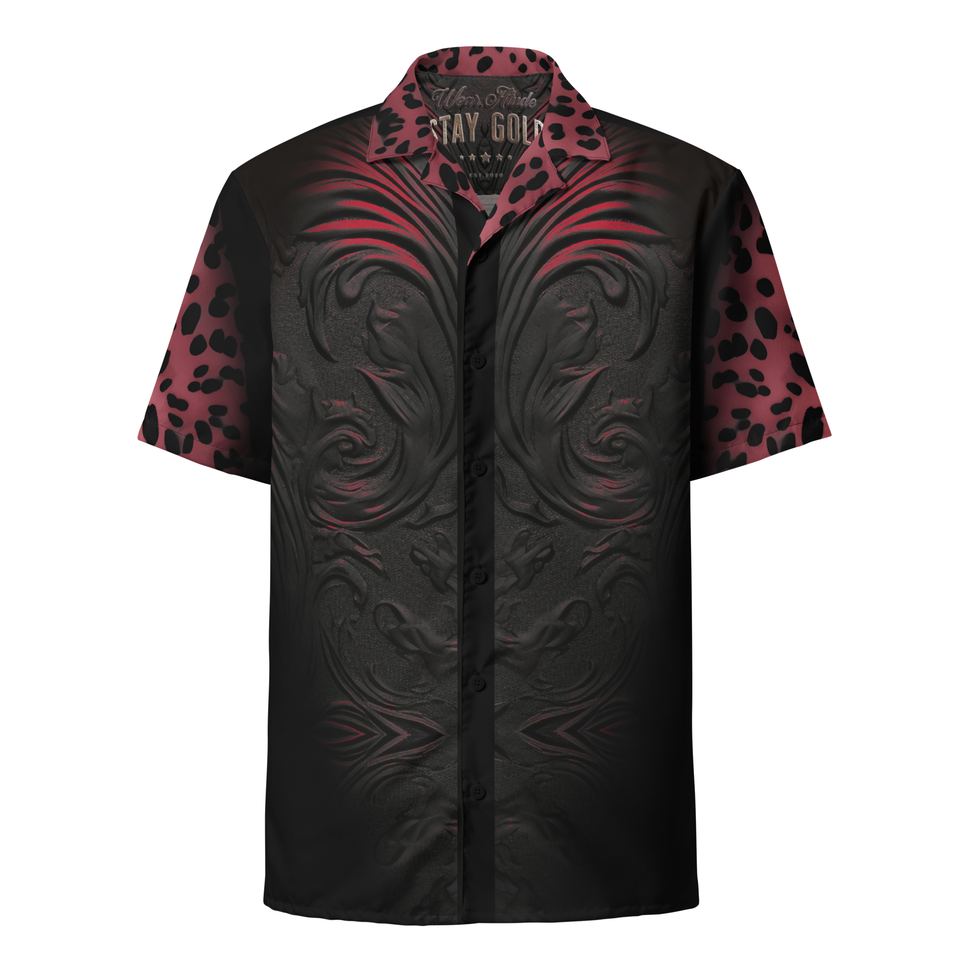 Wild Menace Red Unisex button shirt