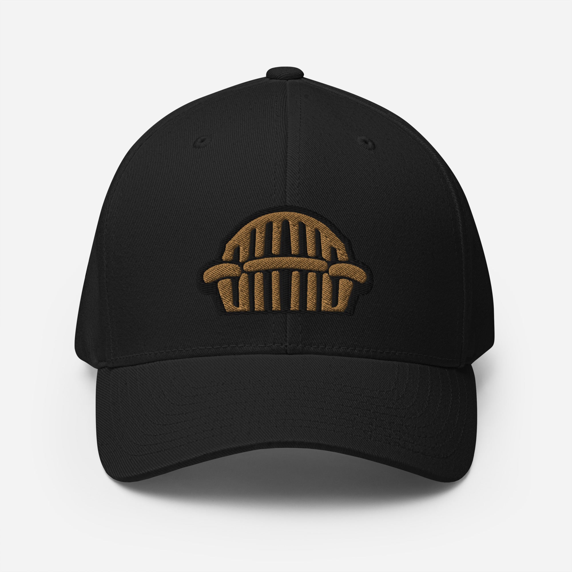 Harp Mic Gold - 4 Sided Embroidery Closed Back Cap