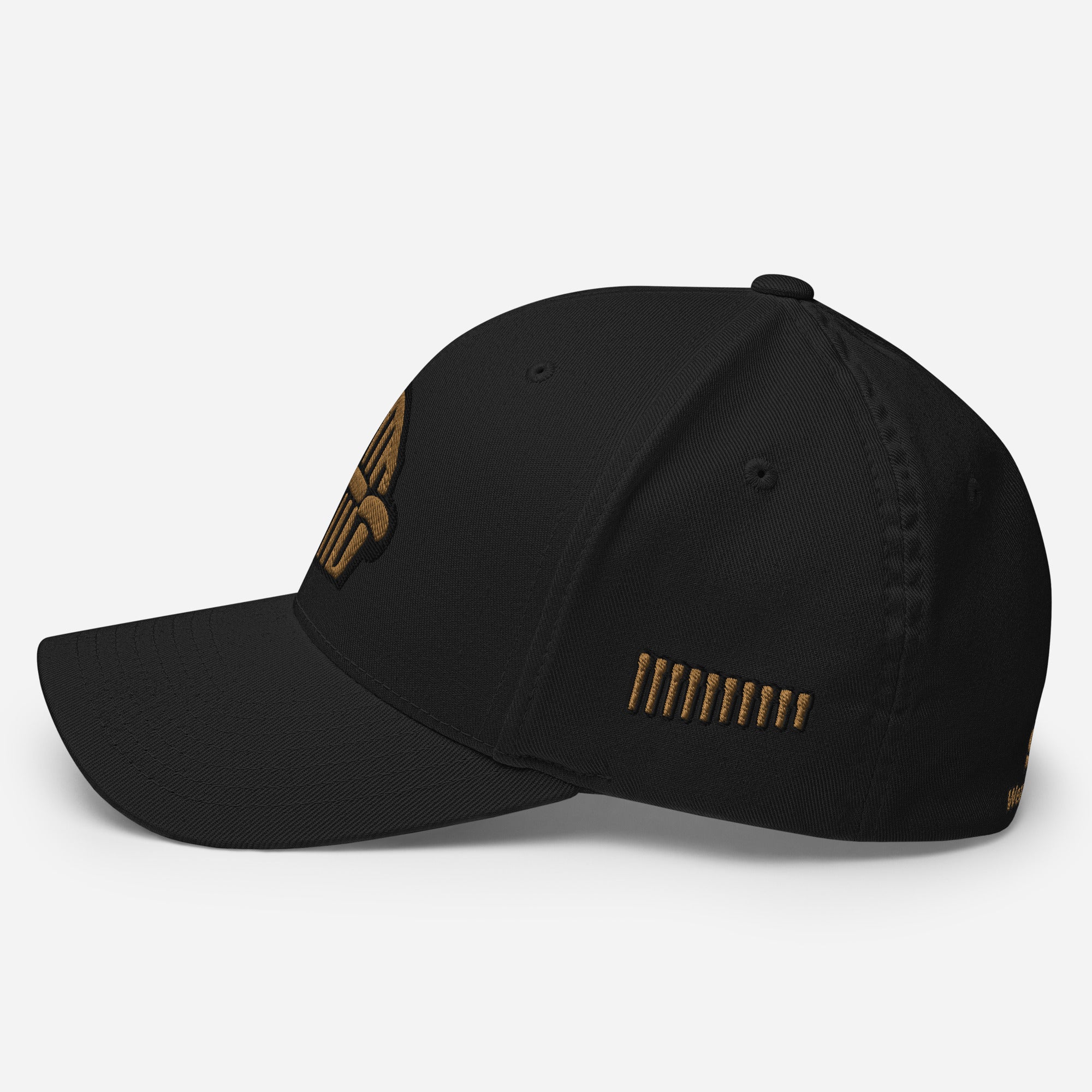 Harp Mic Gold - 4 Sided Embroidery Closed Back Cap