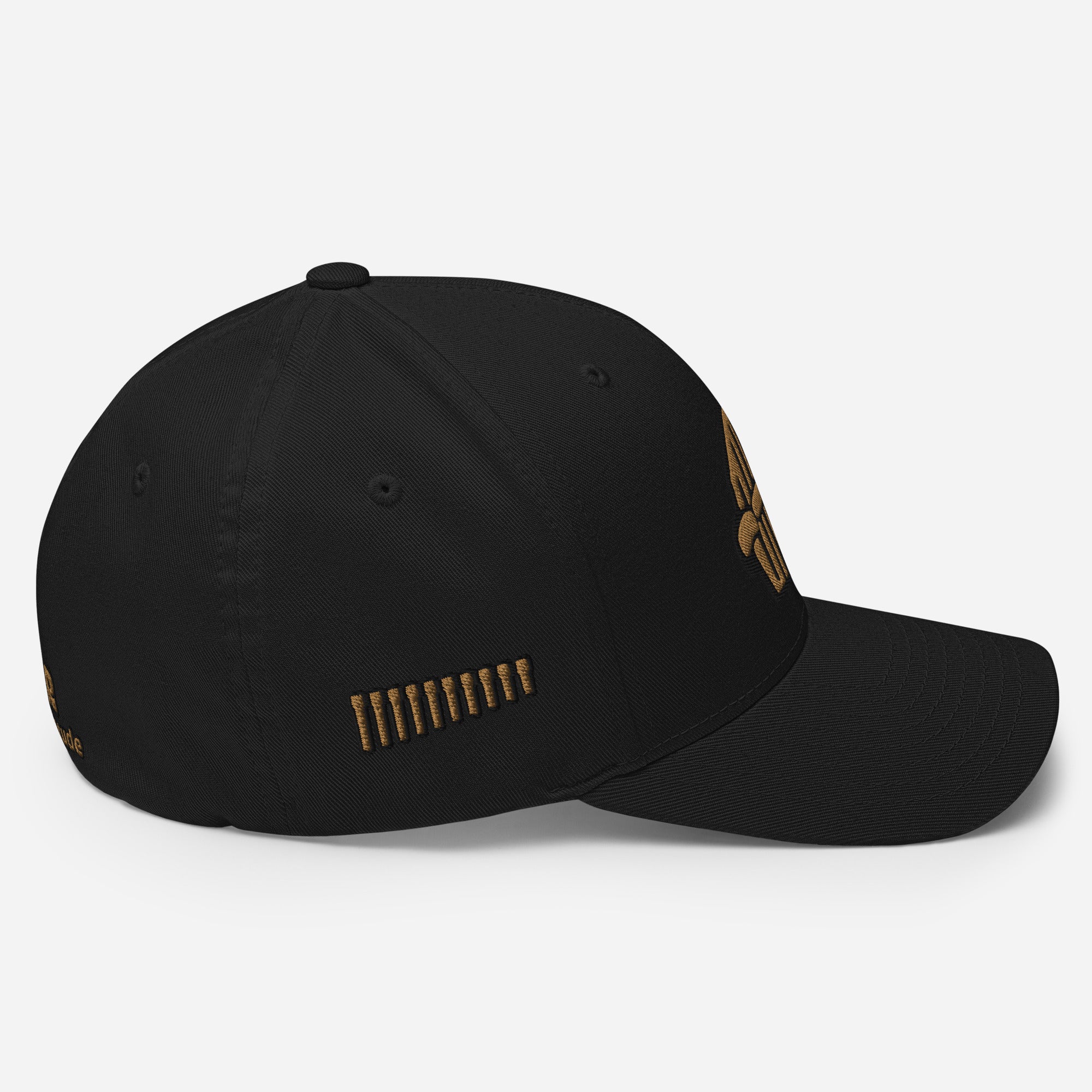 Harp Mic Gold - 4 Sided Embroidery Closed Back Cap