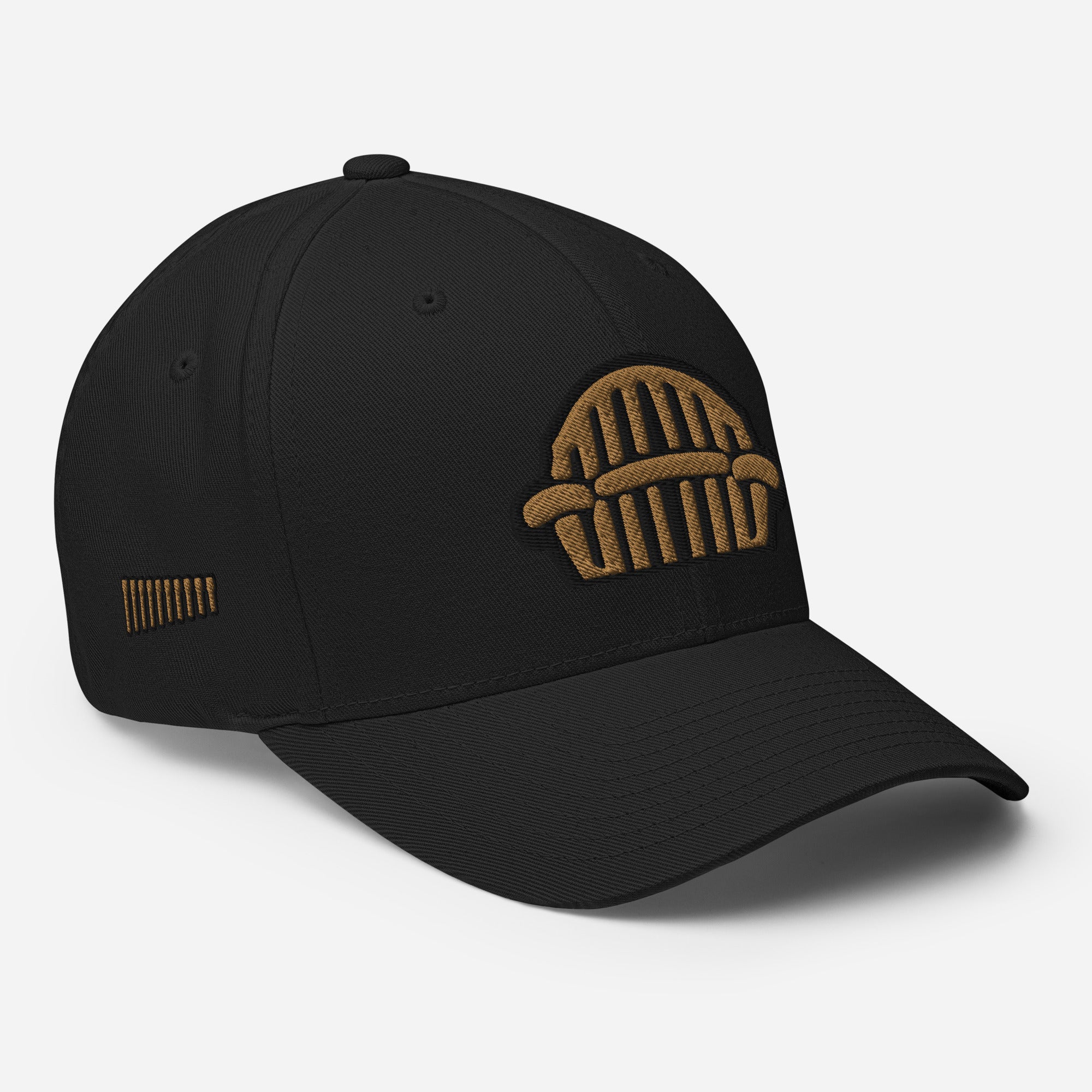 Harp Mic Gold - 4 Sided Embroidery Closed Back Cap