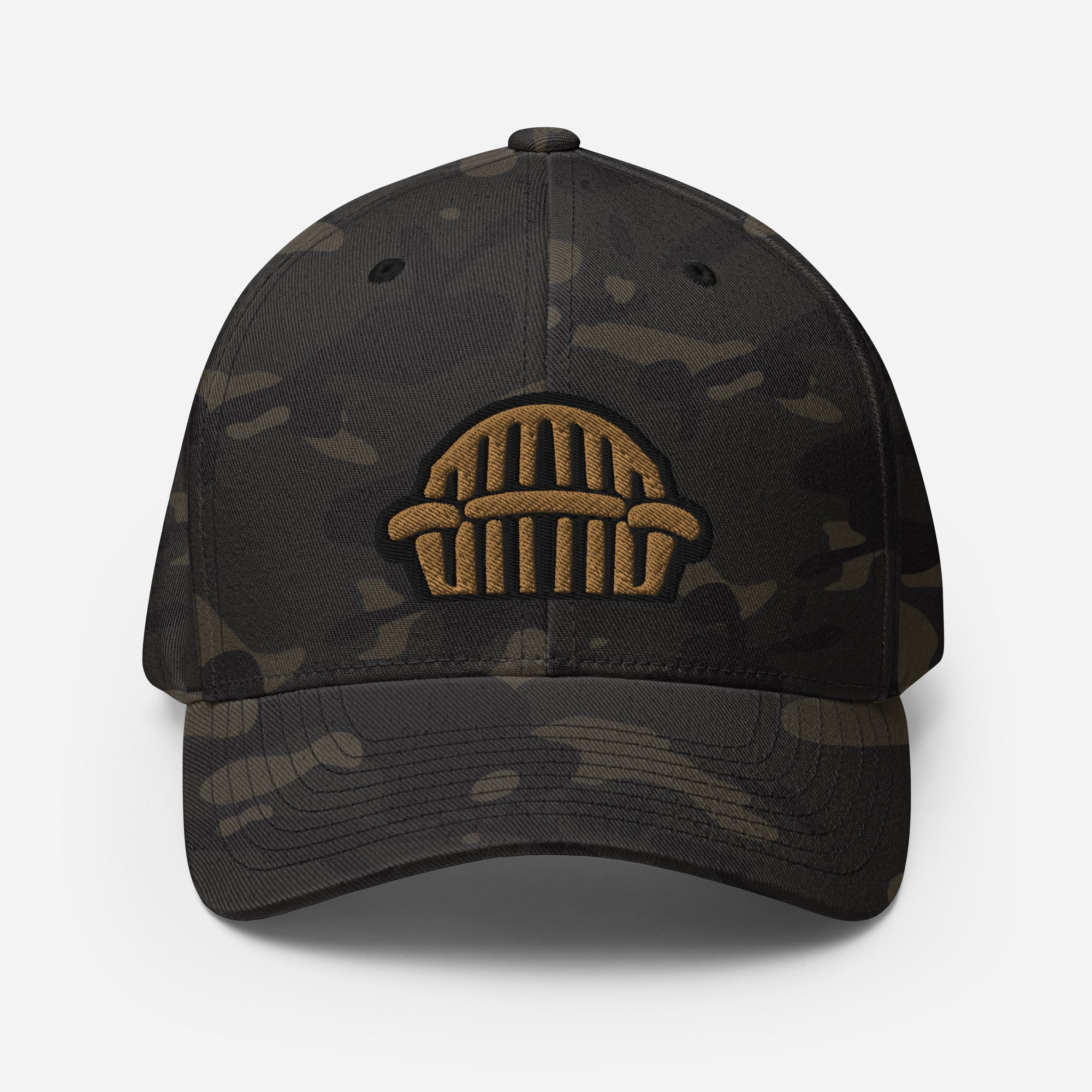 Harp Mic Gold - 4 Sided Embroidery Closed Back Cap