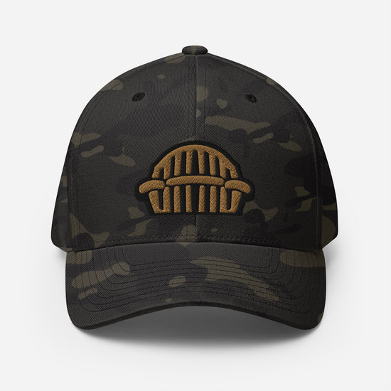 Harp Mic Gold - 4 Sided Embroidery Closed Back Cap