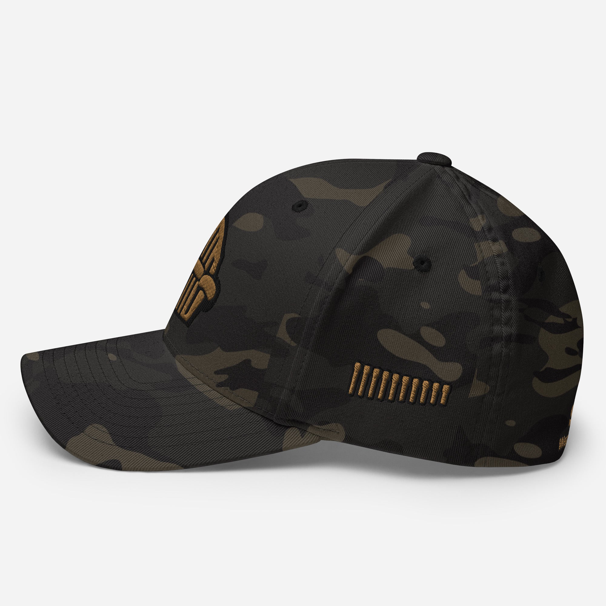 Harp Mic Gold - 4 Sided Embroidery Closed Back Cap