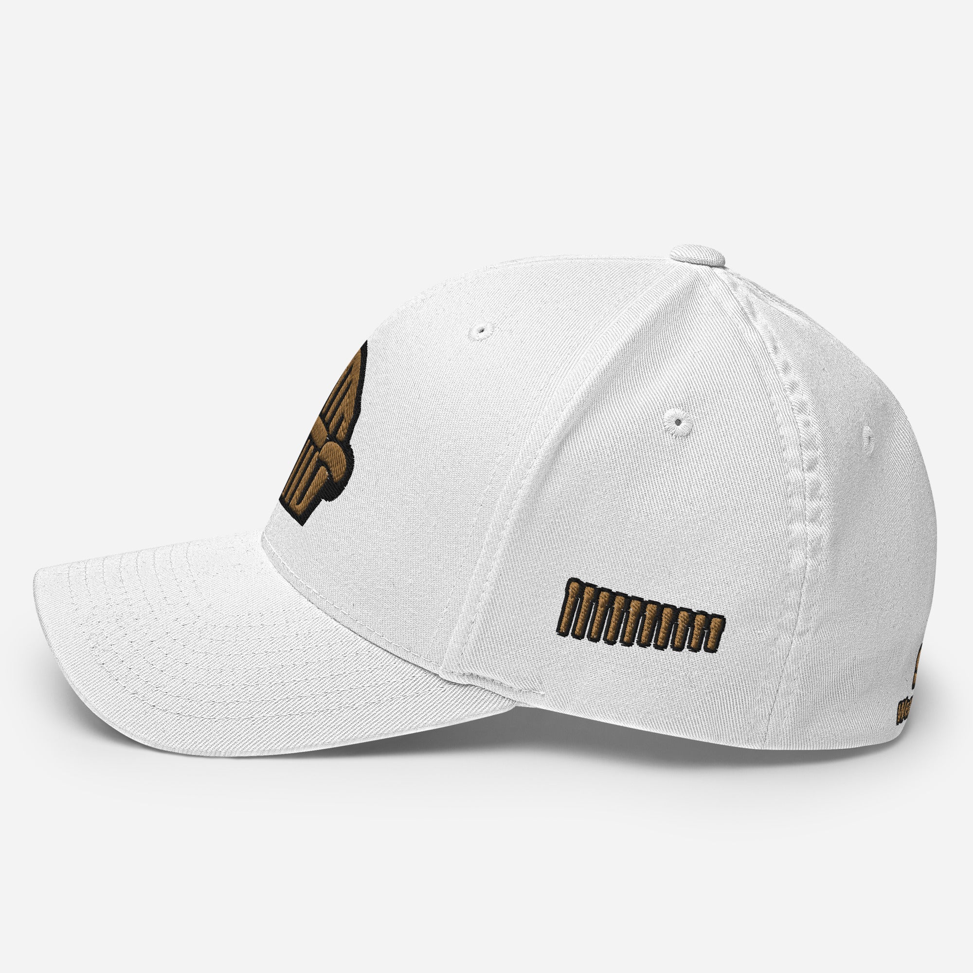 Harp Mic Gold - 4 Sided Embroidery Closed Back Cap