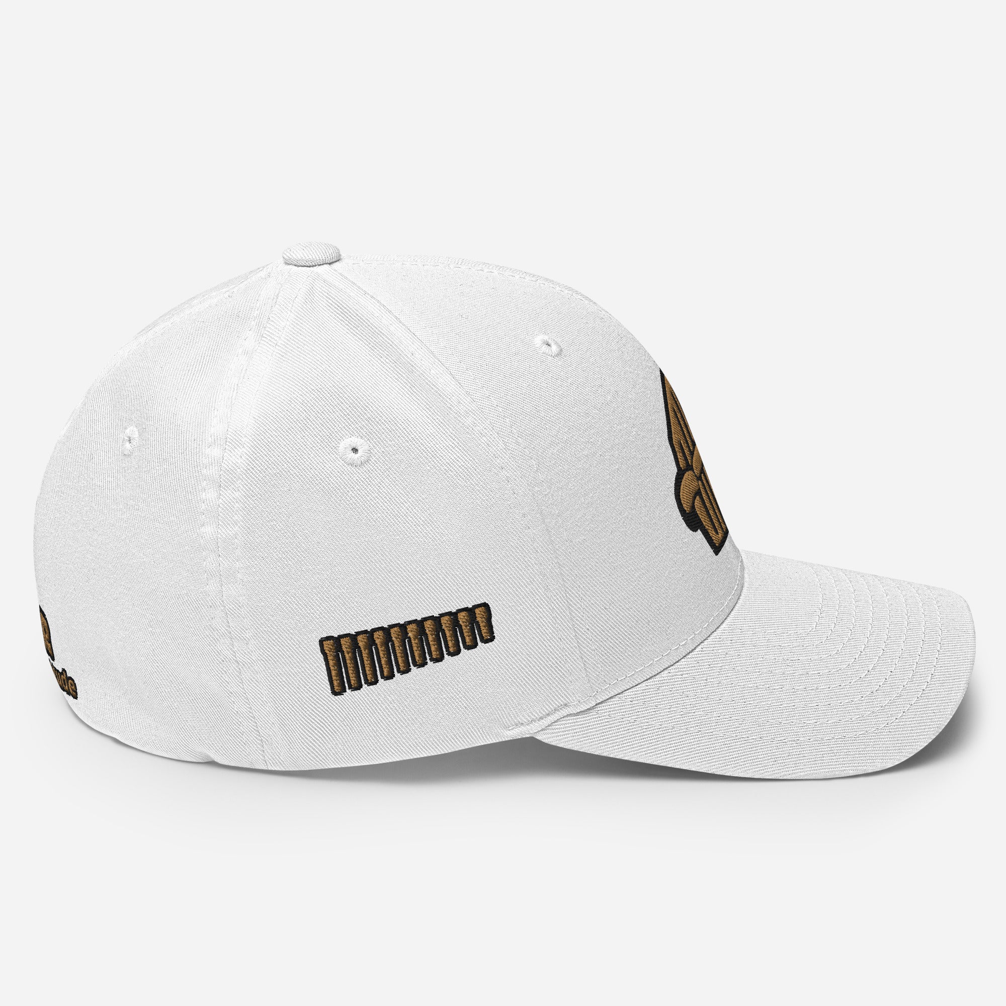 Harp Mic Gold - 4 Sided Embroidery Closed Back Cap