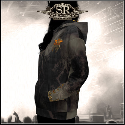 CHARCOAL &amp; RUST ~ SR Wings Unisex Hoodie - SIB.BLING RIVALRY