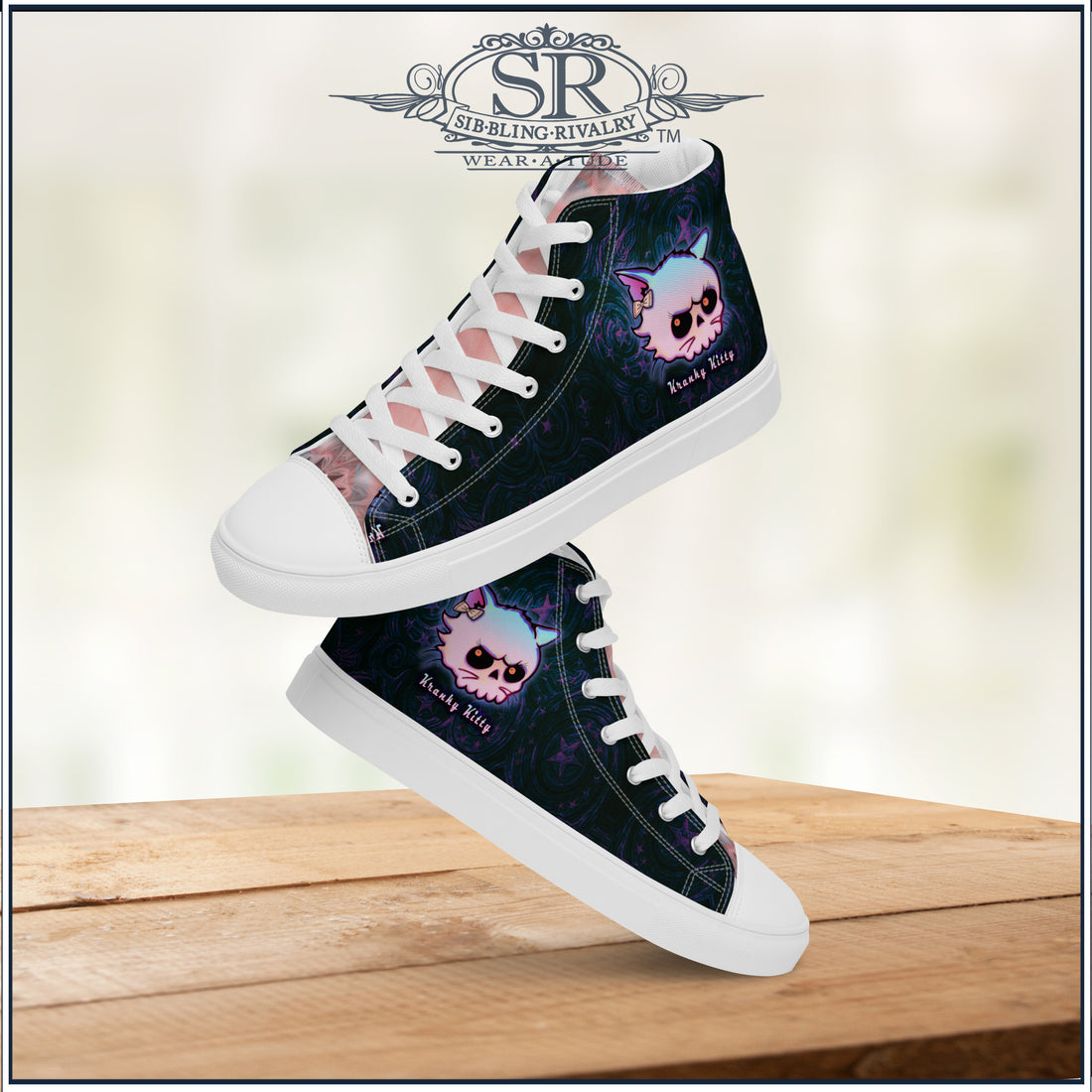 KRANKY KITTY ~ SR Women’s high top shoes - SIB.BLING RIVALRY