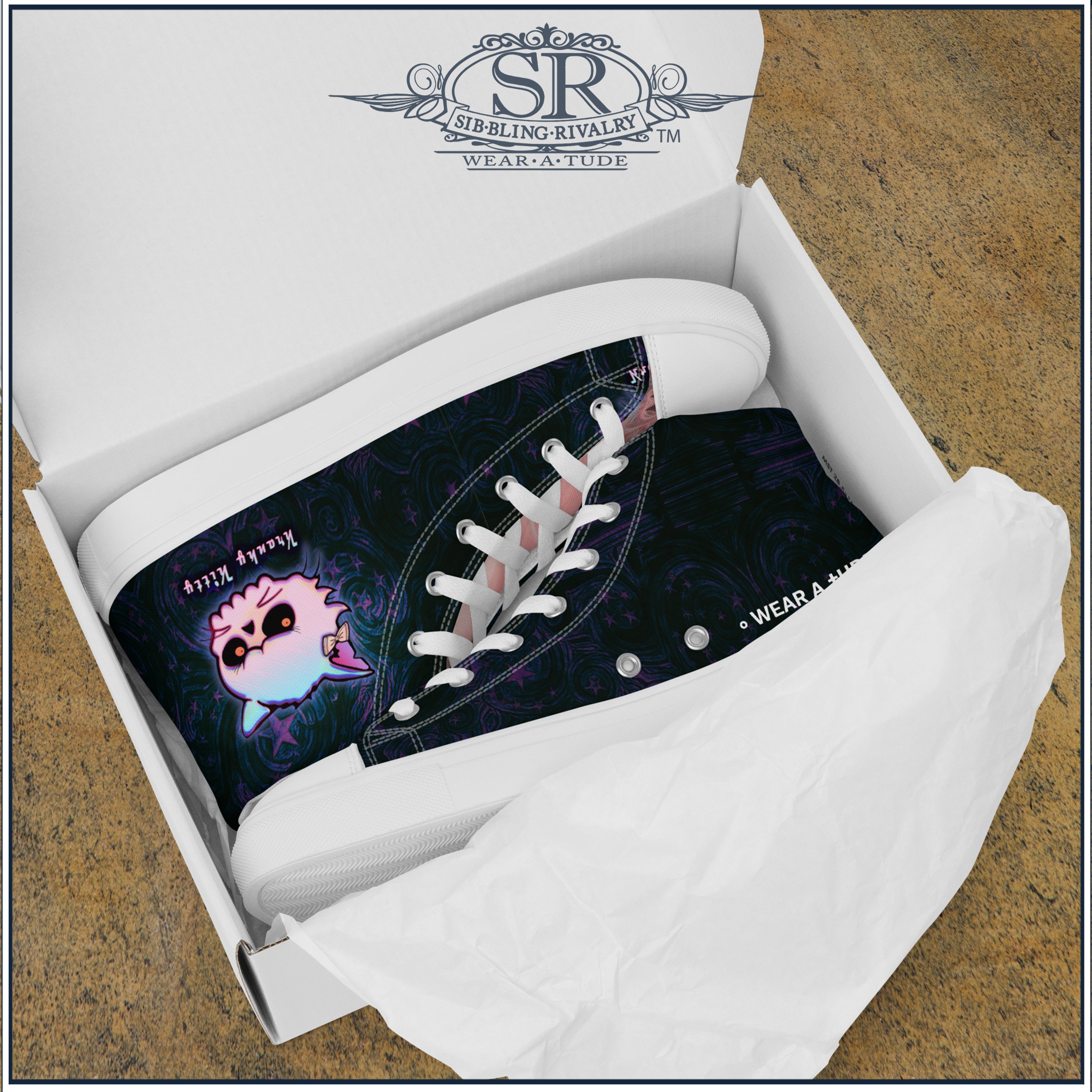 KRANKY KITTY ~ SR Women’s high top shoes - SIB.BLING RIVALRY