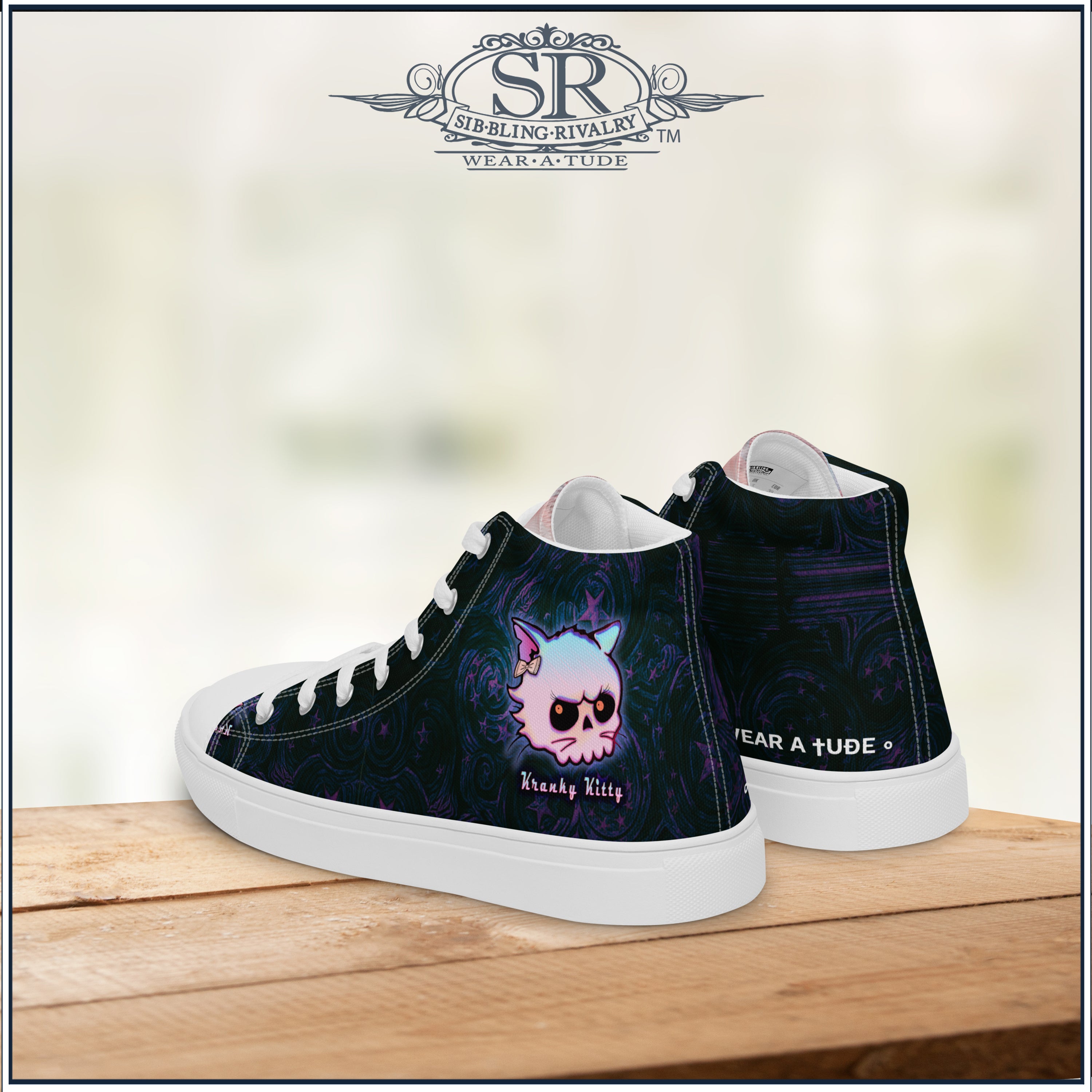 KRANKY KITTY ~ SR Women’s high top shoes - SIB.BLING RIVALRY