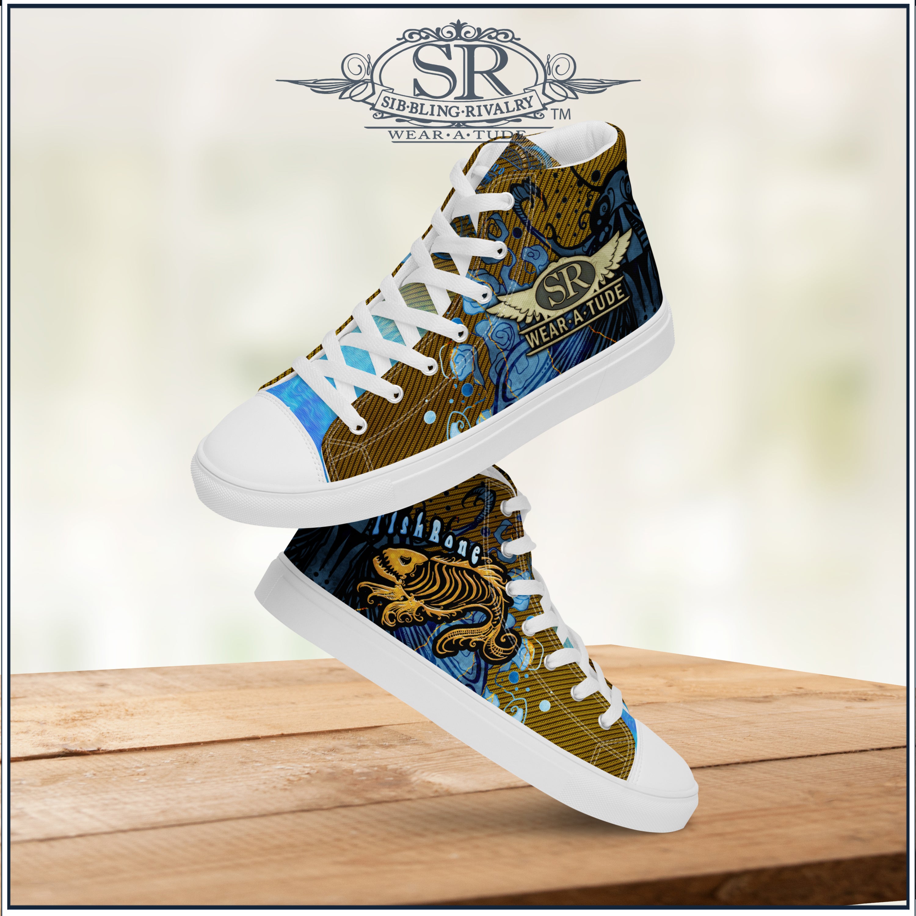 FISHBONE ~ SR Women’s high top shoes - SIB.BLING RIVALRY