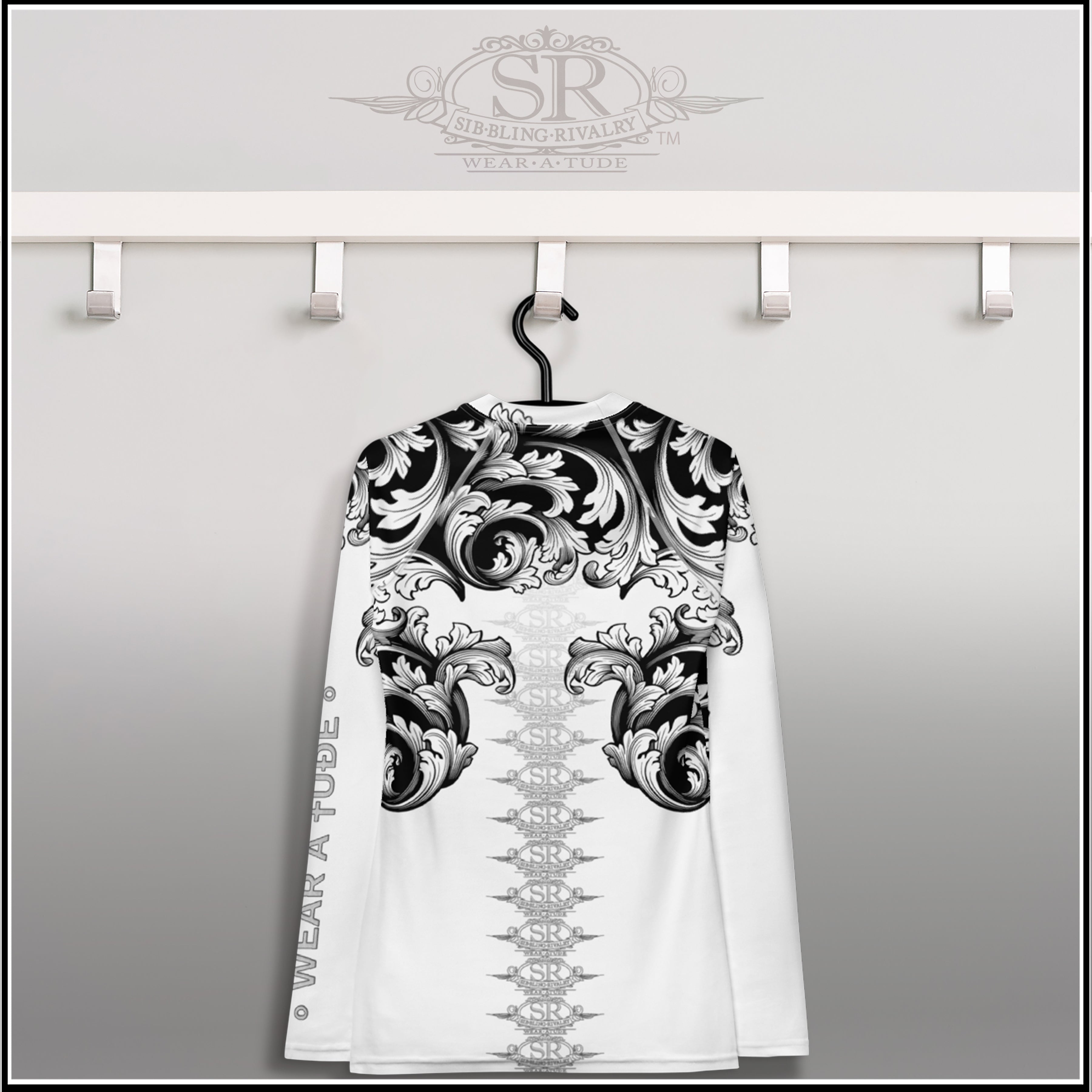 GOTHIC SPIRIT I ~ SR Rash Guard - Art Nouveau Skull - SIB.BLING RIVALRY