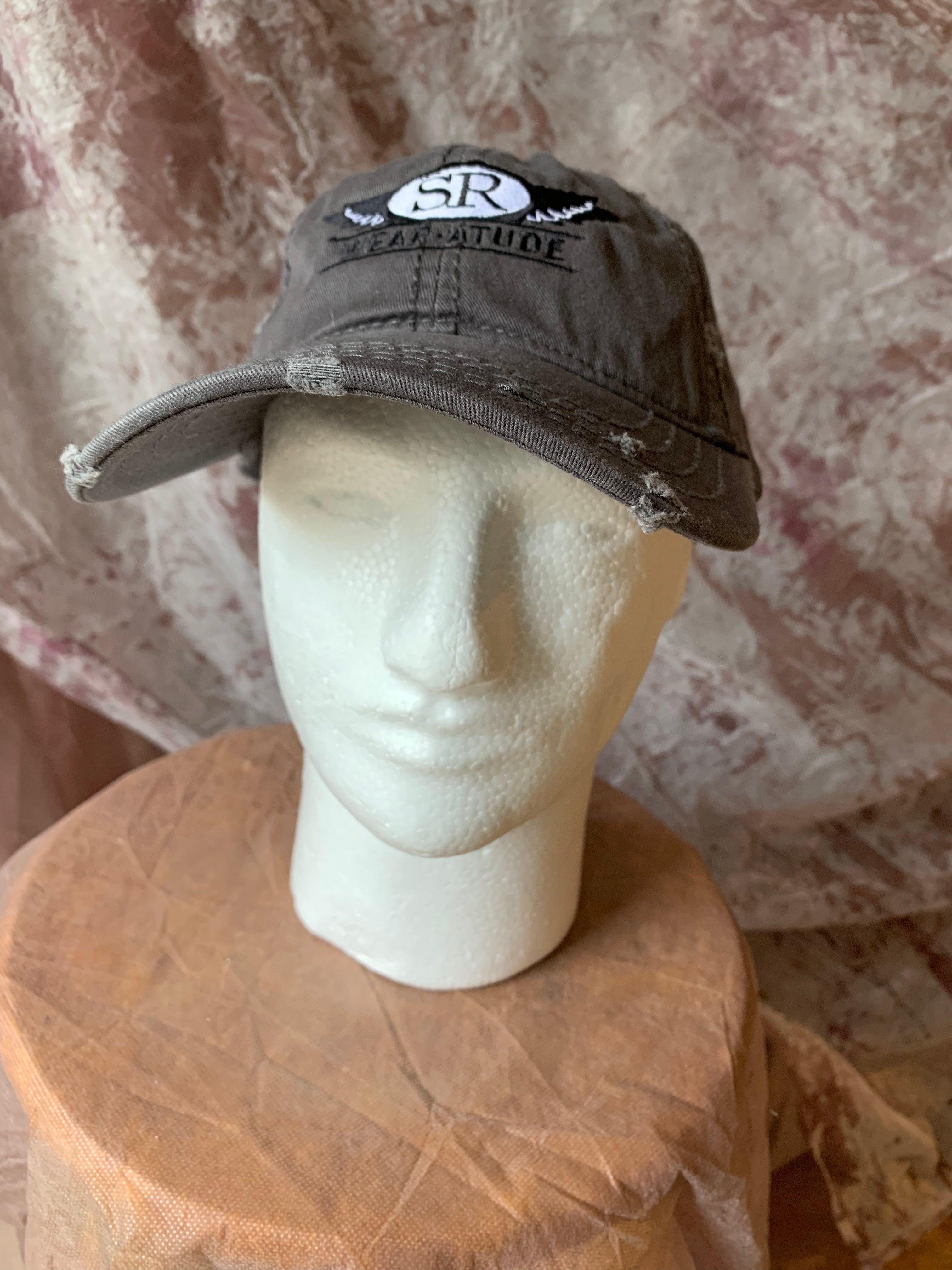 BRASH SR LOGO ~ Distressed Dad Hat ball cap - SIB.BLING RIVALRY