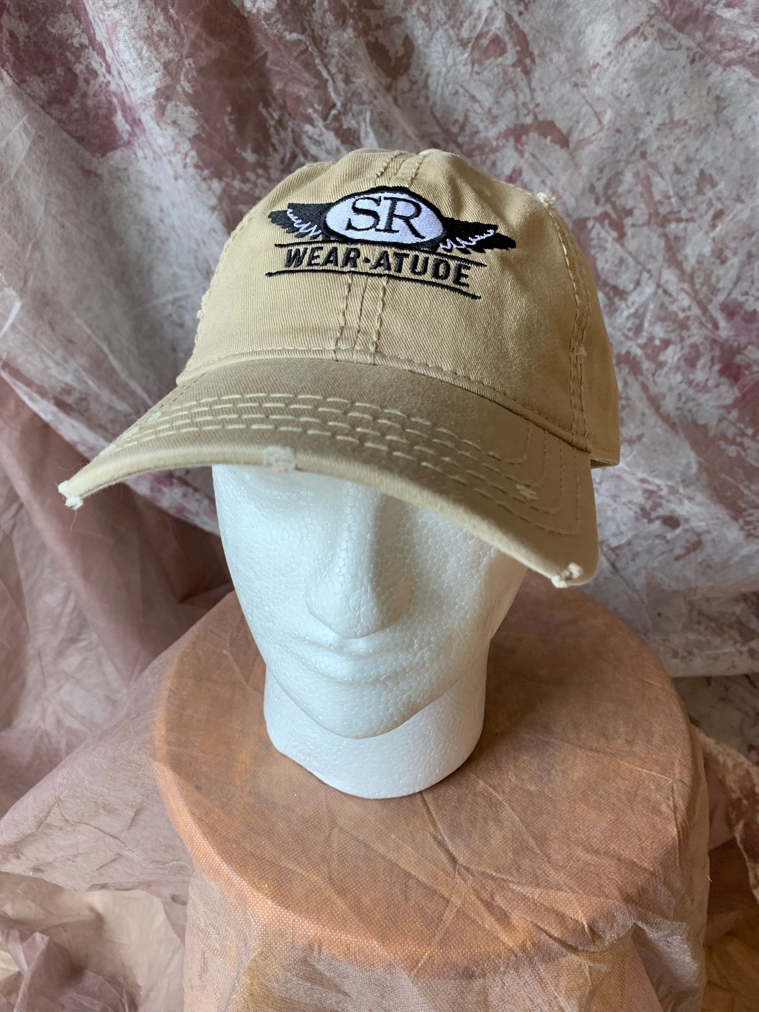 BRASH SR LOGO ~ Distressed Dad Hat ball cap - SIB.BLING RIVALRY