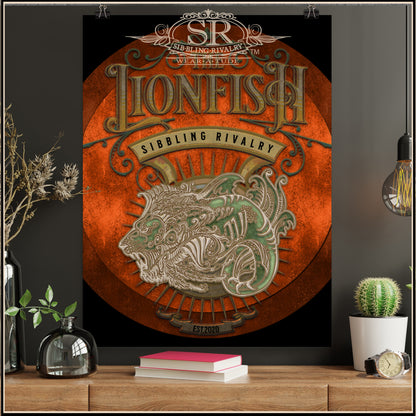 LIONFISH PUB-STYLE POSTER ~ Quality Photo-paper poster - SIB.BLING RIVALRY