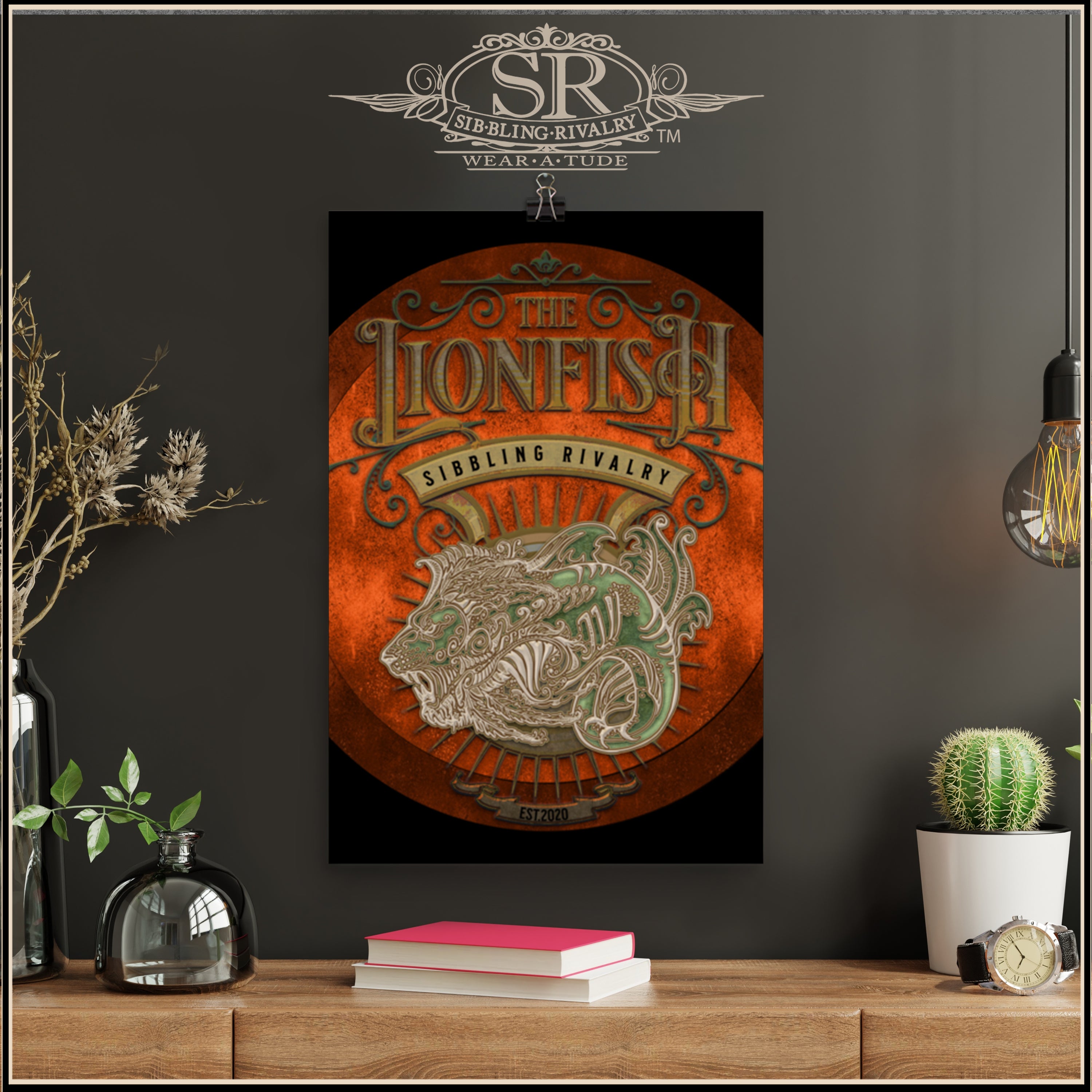 LIONFISH PUB-STYLE POSTER ~ Quality Photo-paper poster - SIB.BLING RIVALRY