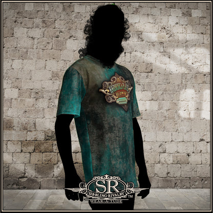 BLOW ME - TEAL GRUNGE~ Harmonica Crew Neck T-shirt - SIB.BLING RIVALRY