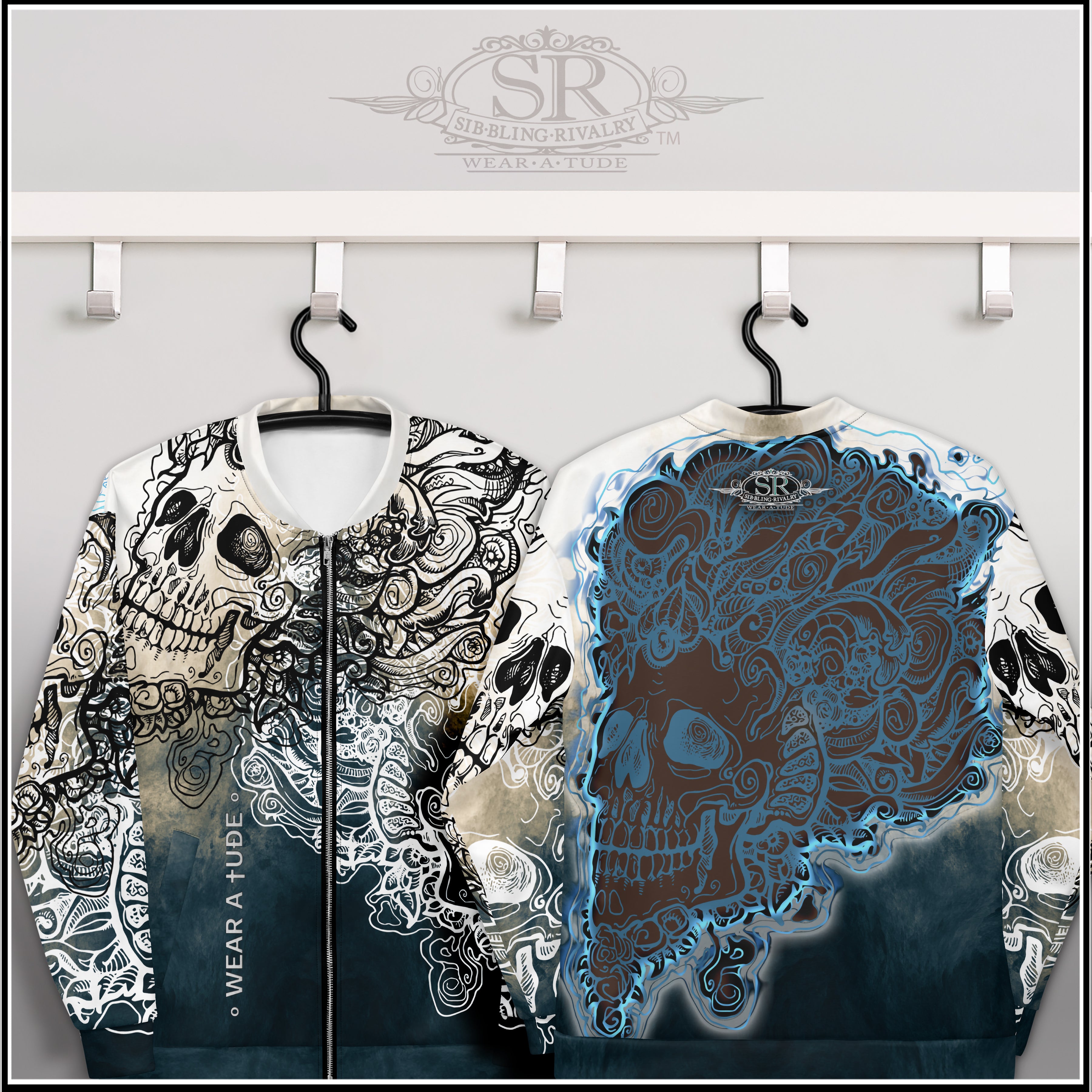 SKULLATUDE ~ Unisex Bomber Jacket - SIB.BLING RIVALRY