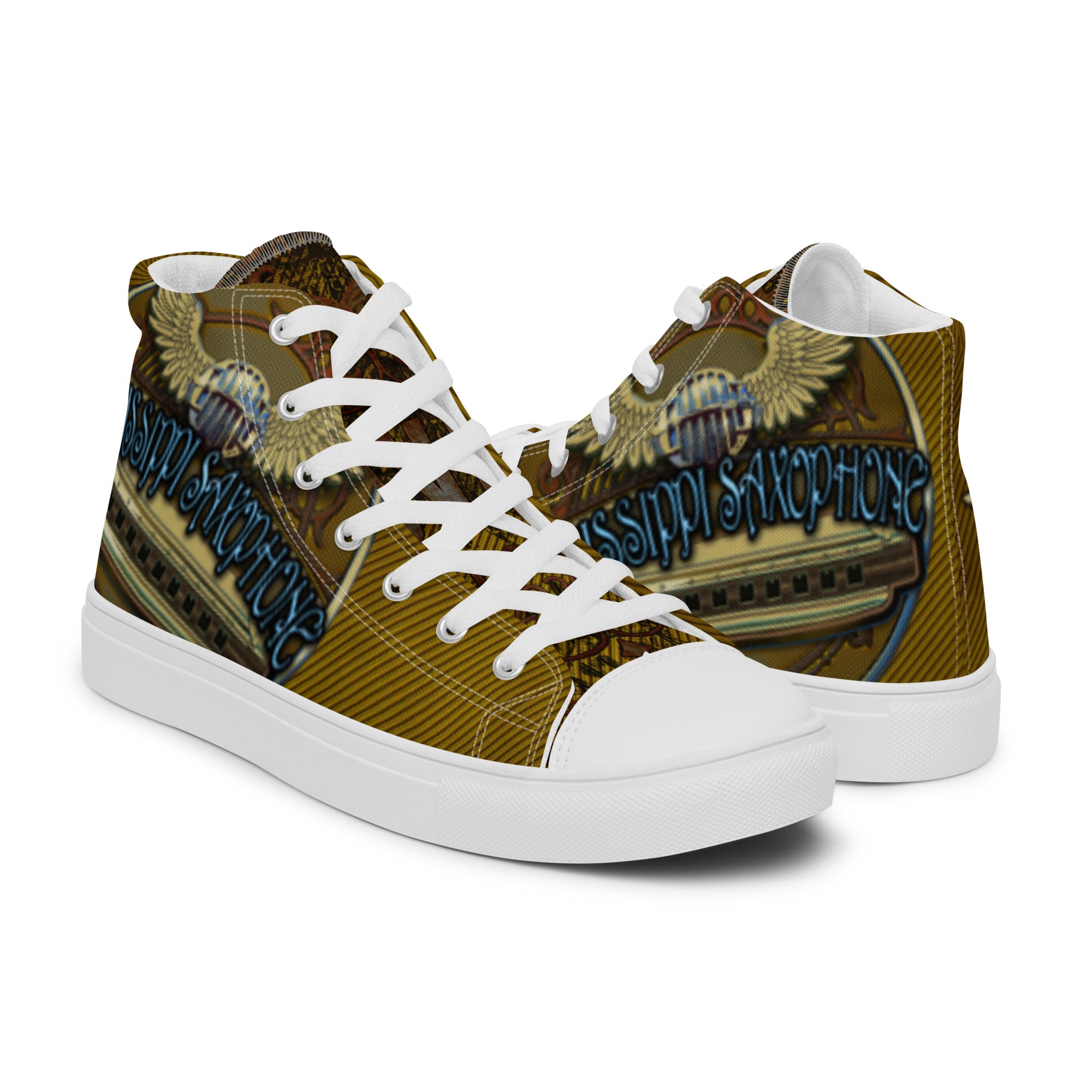 MISSISSIPPI SAXOPHONE ~ SR Men’s high top shoes - SIB.BLING RIVALRY